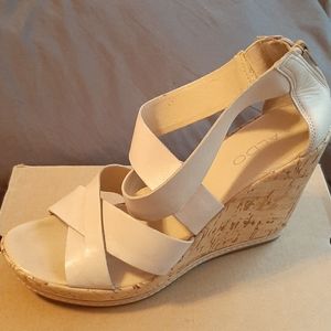 High heel wedge ladies shoes